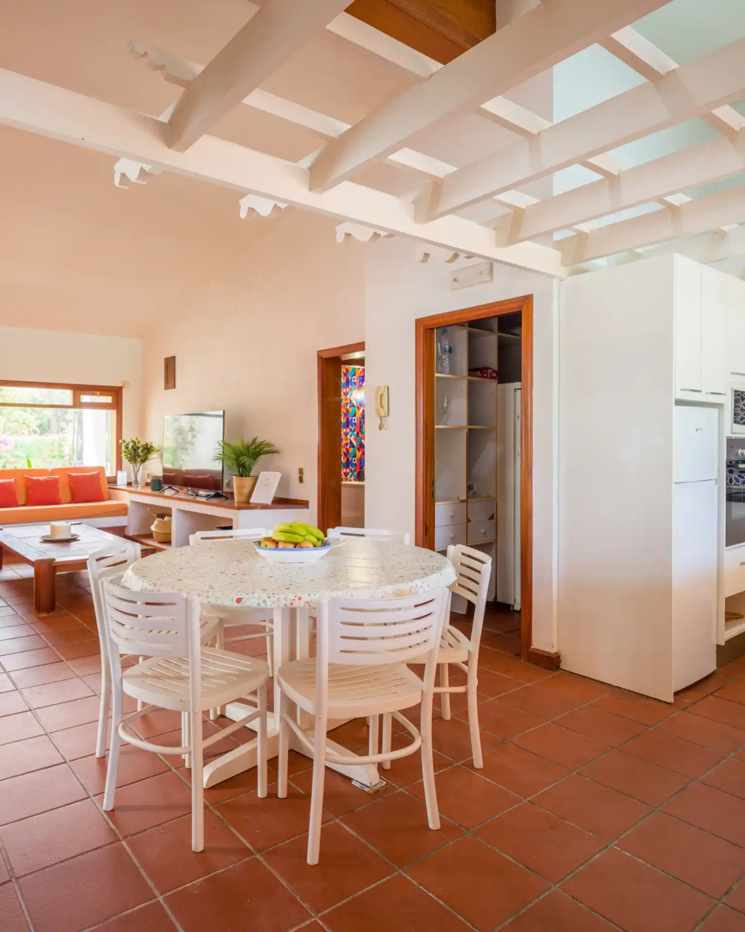 Kitchen and living room in a family home in Gran Canaria